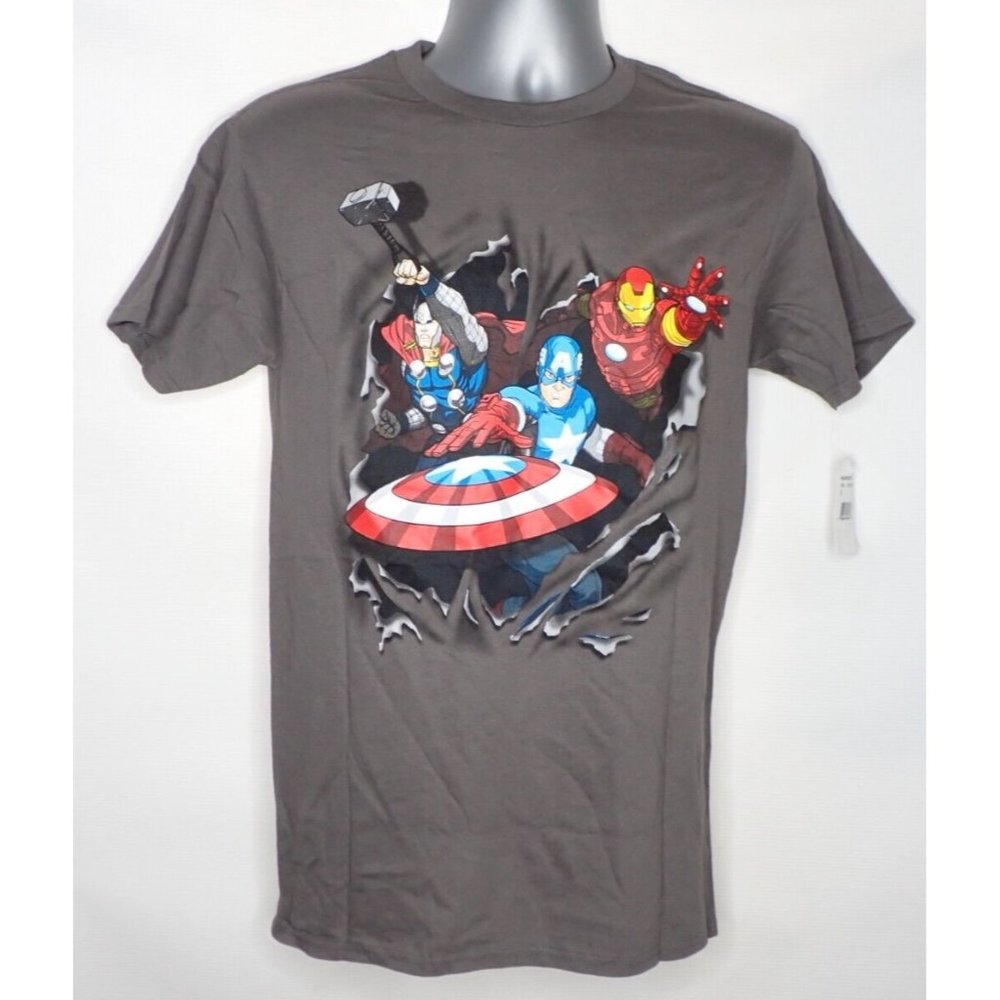 Marvel Avengers T-shirt Officially Licensed‎  Mens S Small Gray New